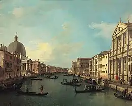 Il Canal Grande dalla Chiesa di Santa Maria, Canaletto, 1730