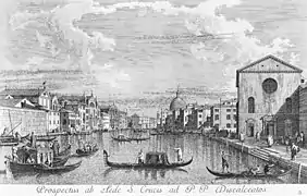 Antonio Visentini, Le Grand Canal de Santa Croce vers l'est, 1742, Windsor, Royal Collection.