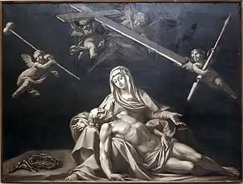 Pietà e angeli coi simboli della passione (attribué à Antonio Consetti)entre 1700 et 1750.