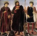 Trois saints, 1466Musée des Offices, Florence