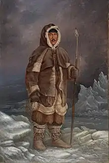 Portrait d'un chasseur inuit (vers 1893), dont le peuple inspire celui de Nangajiik dans Le Pays des Frissons.