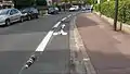 Début de la piste cyclable.