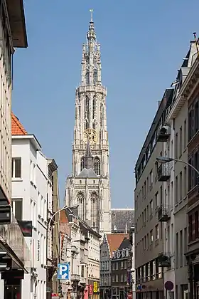 Flèche de la cathédrale Notre-Dame d'Anvers.