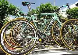 Modèle Oltre XR2 de Bianchi utilisé par l'équipe durant le Tour de France 2015