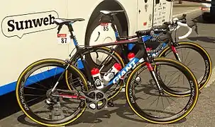 Vélos Giant TCR Advanced SL utilisés par l'équipe lors du Tour de France.