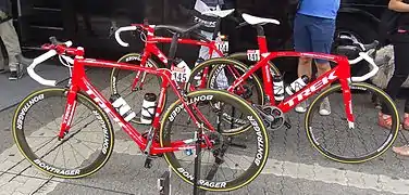 Vélo de l'équipe lors du Tour de France.