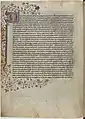 Première page du texte avec une lettrine représentant l'Église, f.1v