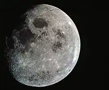 La lune vue depuis l'espace.