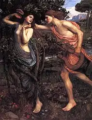 Apollon et Daphné de John William Waterhouse, 1908