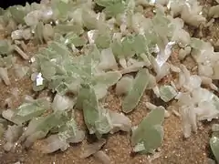 Apophyllite verte et heulandite Inde