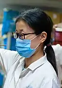Pharmacienne dans un hôpital chinois (2020).