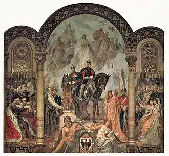 L'apothéose de l'Empire par Hermann Wislicenus, au château impérial de Goslar