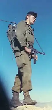 Soldat français pendant la Guerre d'Algérie.