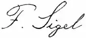 signature de Franz Sigel
