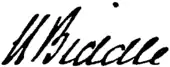 signature de Nicholas Biddle