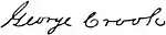 Signature de George Crook