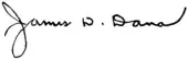 signature de James Dwight Dana