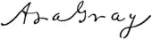 signature d'Asa Gray