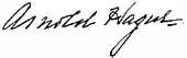 signature d'Arnold Hague