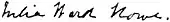 signature de Julia Ward Howe