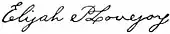 signature d'Elijah Parish Lovejoy