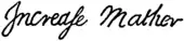 signature d'Increase Mather