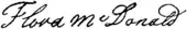 signature de Flora MacDonald