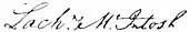 signature de Lachlan McIntosh