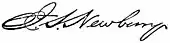 Signature de John Strong Newberry