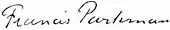 signature de Francis Parkman