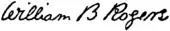 signature de William Barton Rogers
