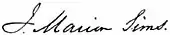 Signature de James Marion Sims