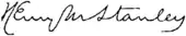 signature de Henry Morton Stanley