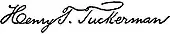 signature de Henry Theodore Tuckerman