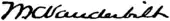 signature de William Kissam Vanderbilt