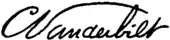 signature de Cornelius Vanderbilt II