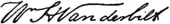 signature de William Henry Vanderbilt