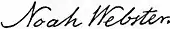 signature de Noah Webster