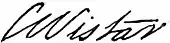 signature de Caspar Wistar