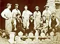 L'équipe des faïenciers de Cyrille Julien vers 1880.