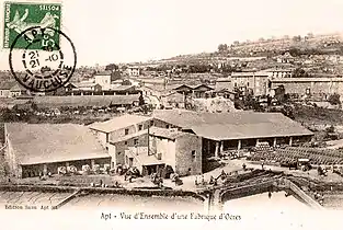 Usine des Baumes -de la société des ocres de France en 1904