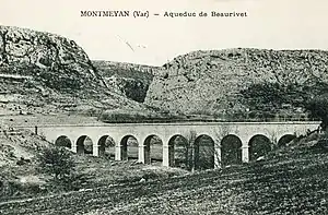 Aqueduc de Beau Rivé à la fin du XIXe siècle.