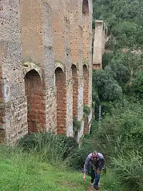 Vue de quelques arches de l'aqueduc près de Cherchell.