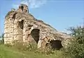 Aqueduc romain du Gier. Réservoir de chasse et rampant.