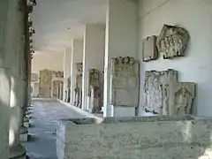 Le lapidarium du musée d'Aquincum.