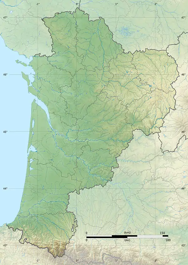 Voir sur la carte topographique de Nouvelle-Aquitaine