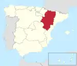 Situation géographique de l'Aragon en Espagne.