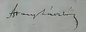 Signature de László Arany