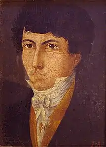 Autoportrait, huile ; vers 1823
