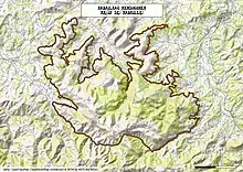 Carte topographique du massif des Arbailles (fond OpenTopoMap)